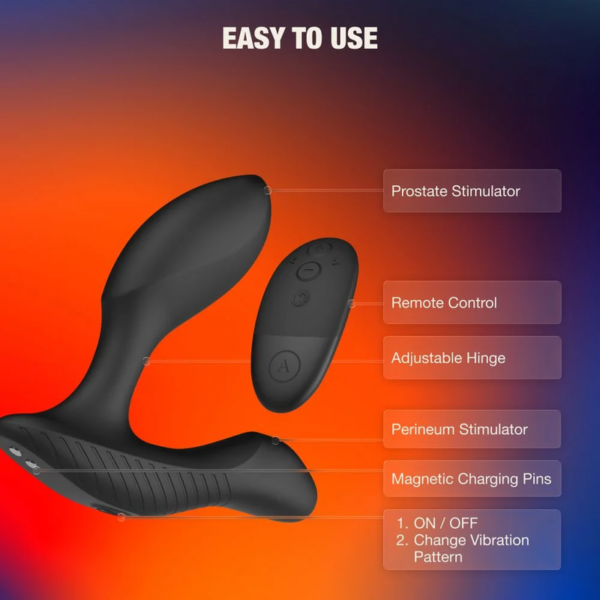 Arcwave Perk — Prostate Vibrator, Remote Control, Black — Anal — view 5