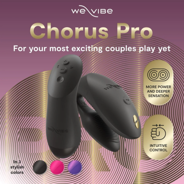 We-Vibe Chorus Pro — Couples Vibrator, Satin Black — Clitoral Stimulators — view 8