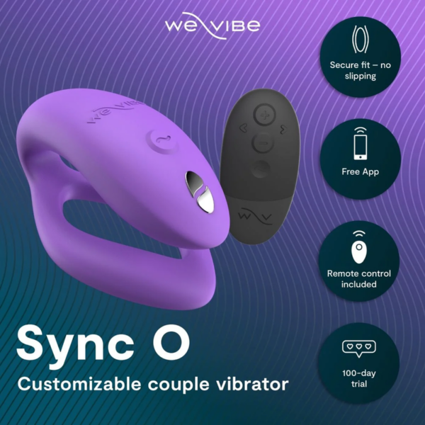 We-Vibe Sync O — Couples Vibrator, Remote Control, Light Purple — Clitoral Stimulators — view 4